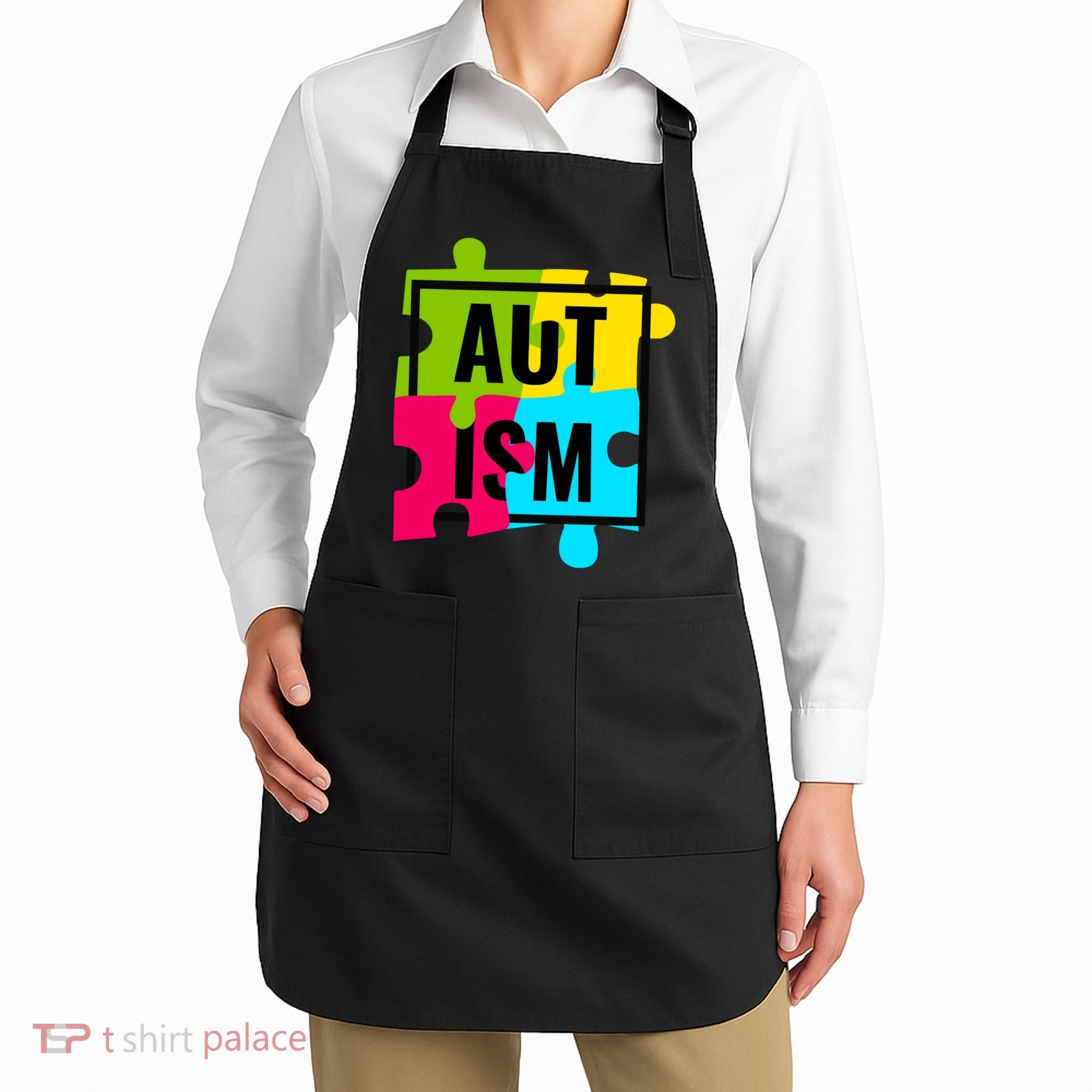 Autism Awareness Puzzle Pieces Apron