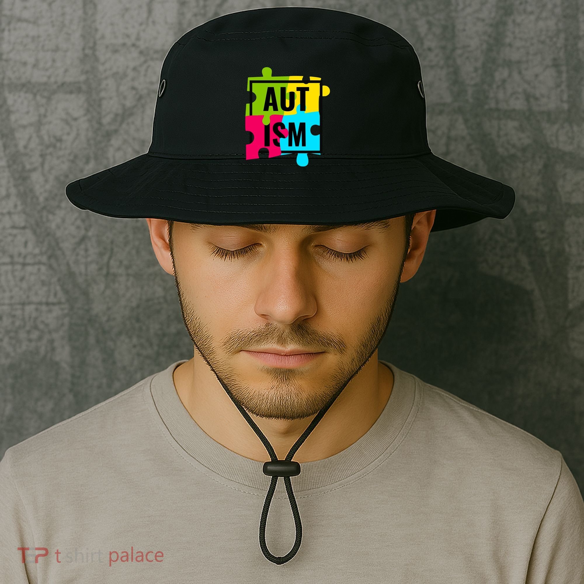 Autism Awareness Puzzle Pieces Bucket Hat