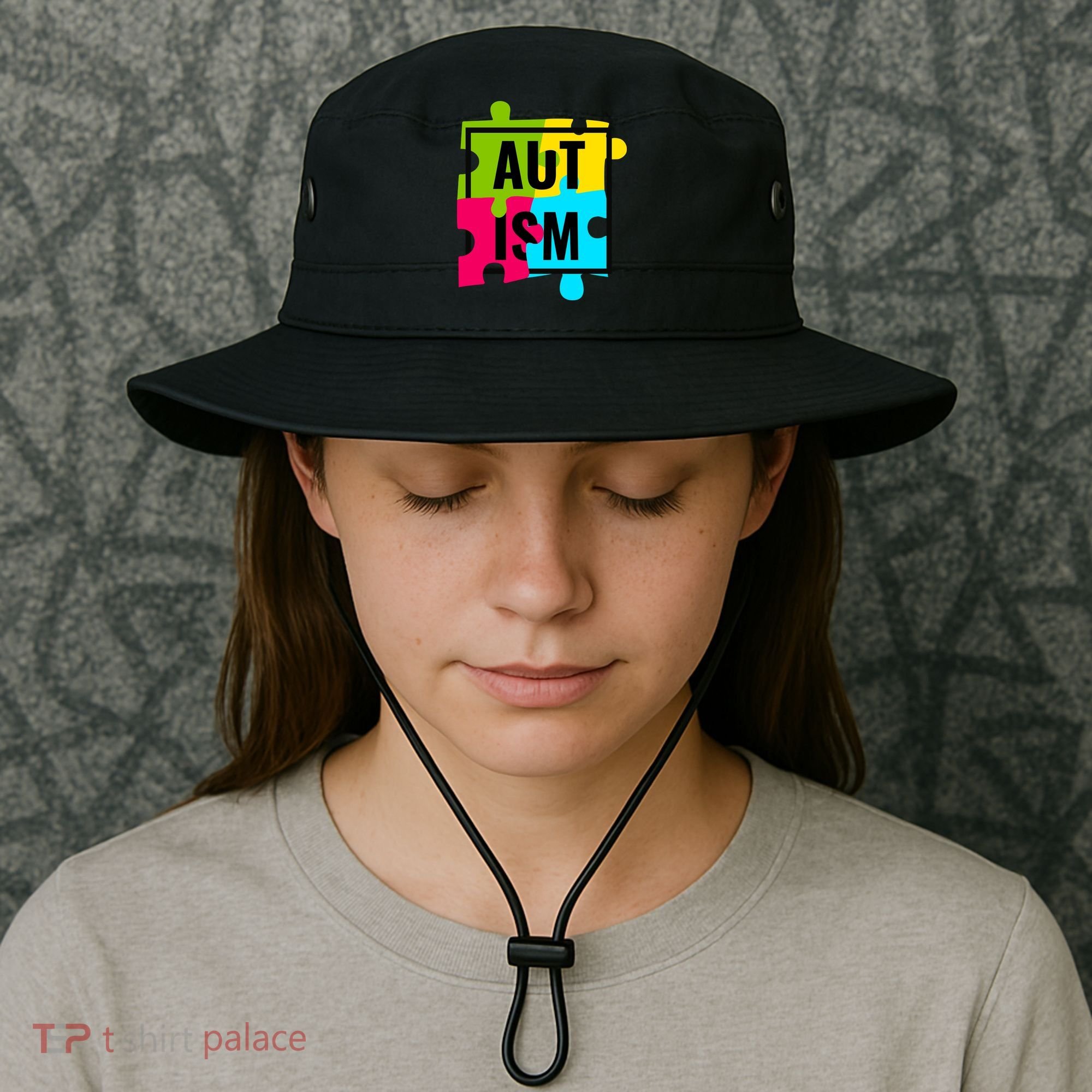 Autism Awareness Puzzle Pieces Bucket Hat