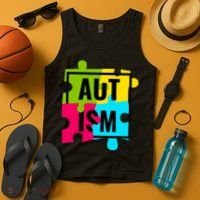 Autism Awareness Puzzle Pieces Tank Top thumb 4