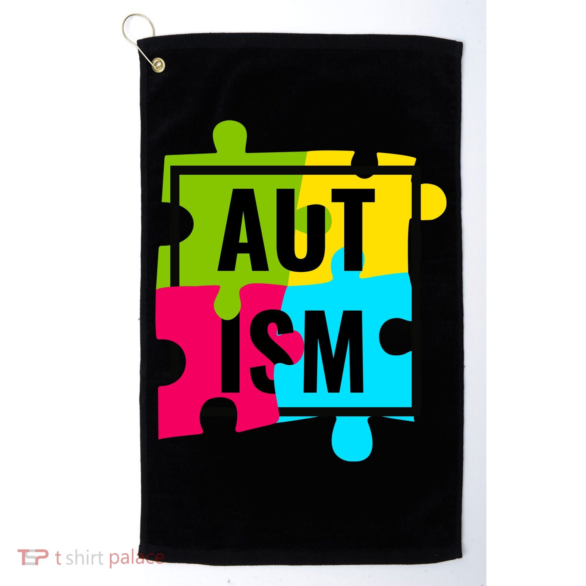 Autism Awareness Puzzle Pieces Golf Towel