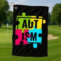 Autism Awareness Puzzle Pieces Golf Towel thumb 1