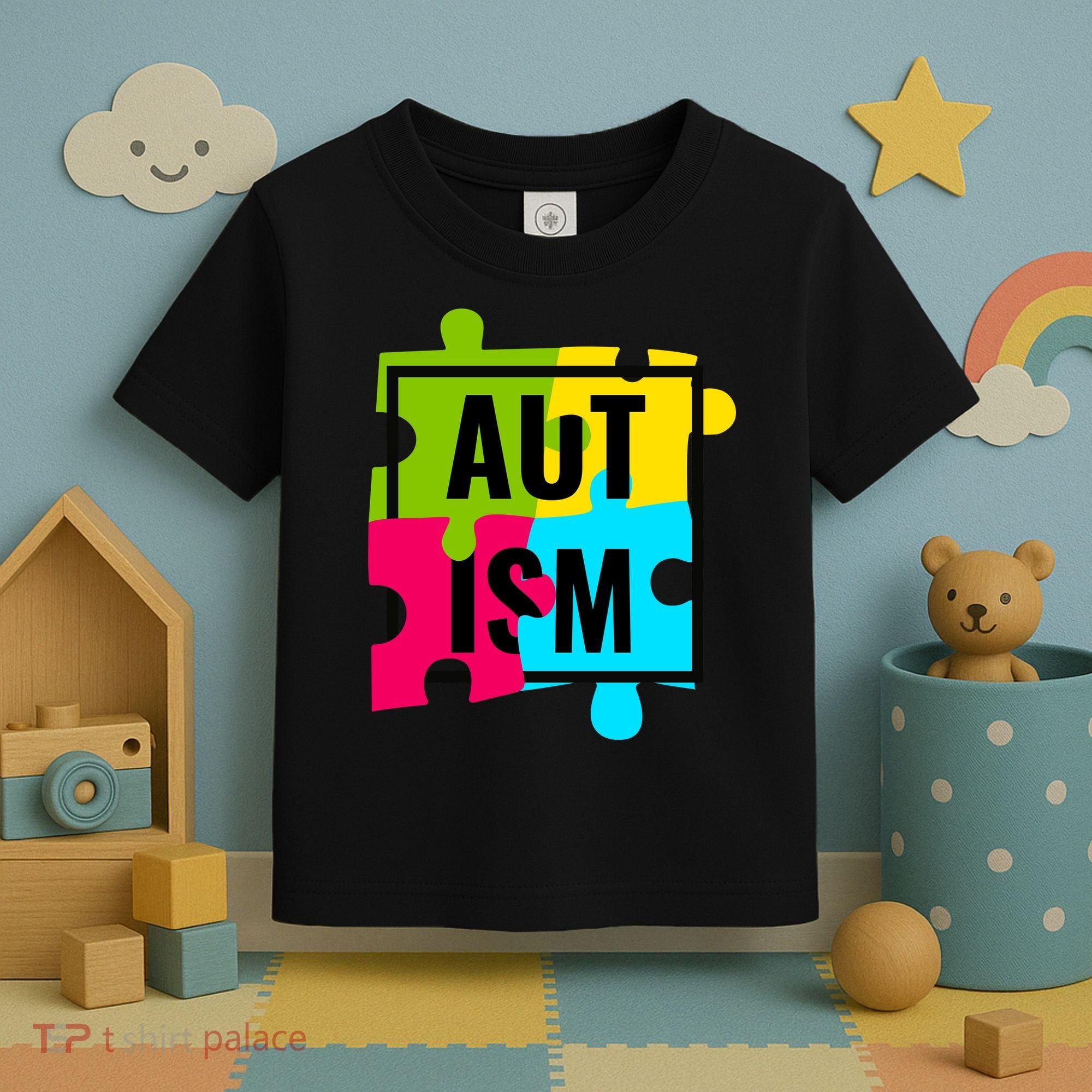 Autism Awareness Puzzle Pieces Toddler T-Shirt