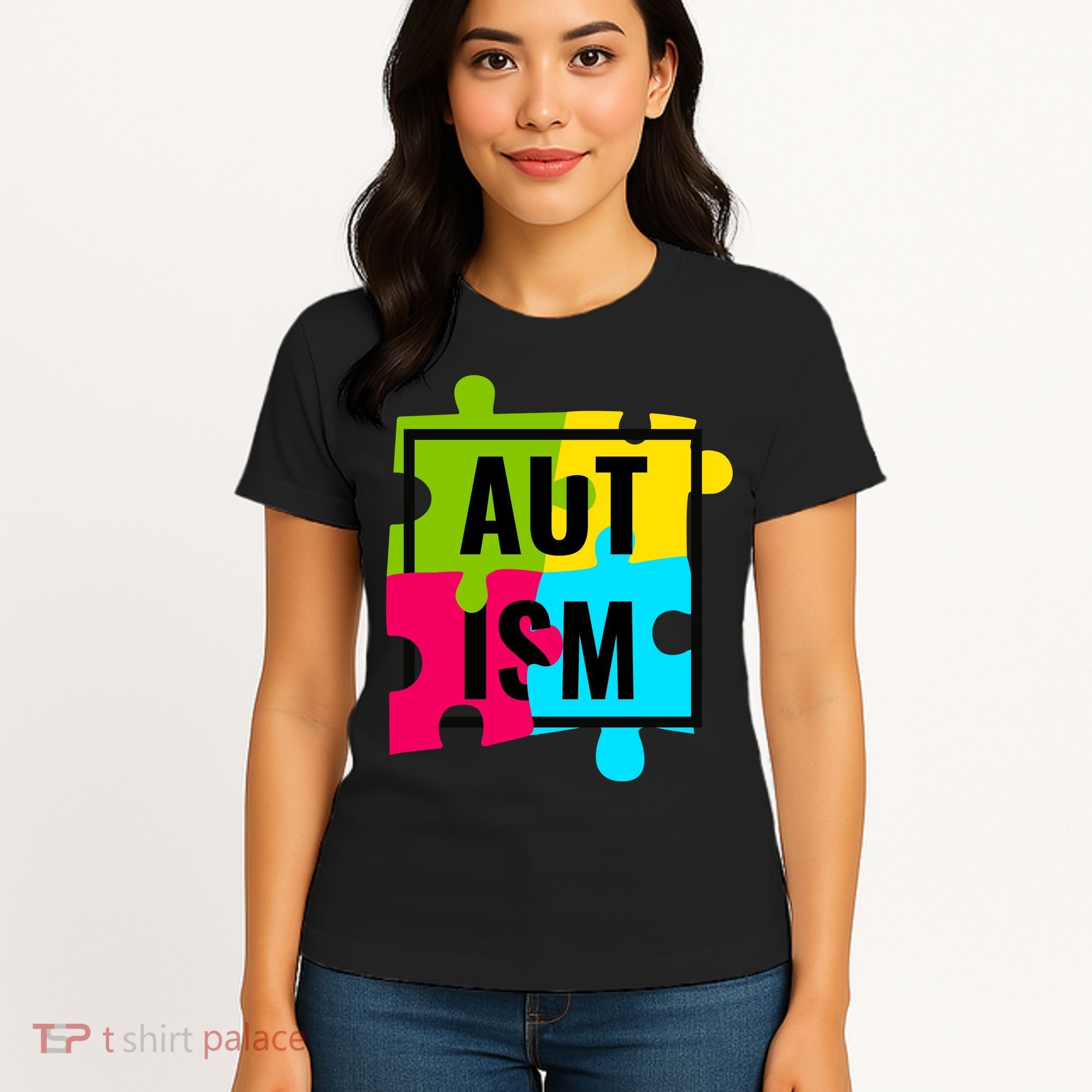Autism Awareness Puzzle Pieces Women's T-Shirt