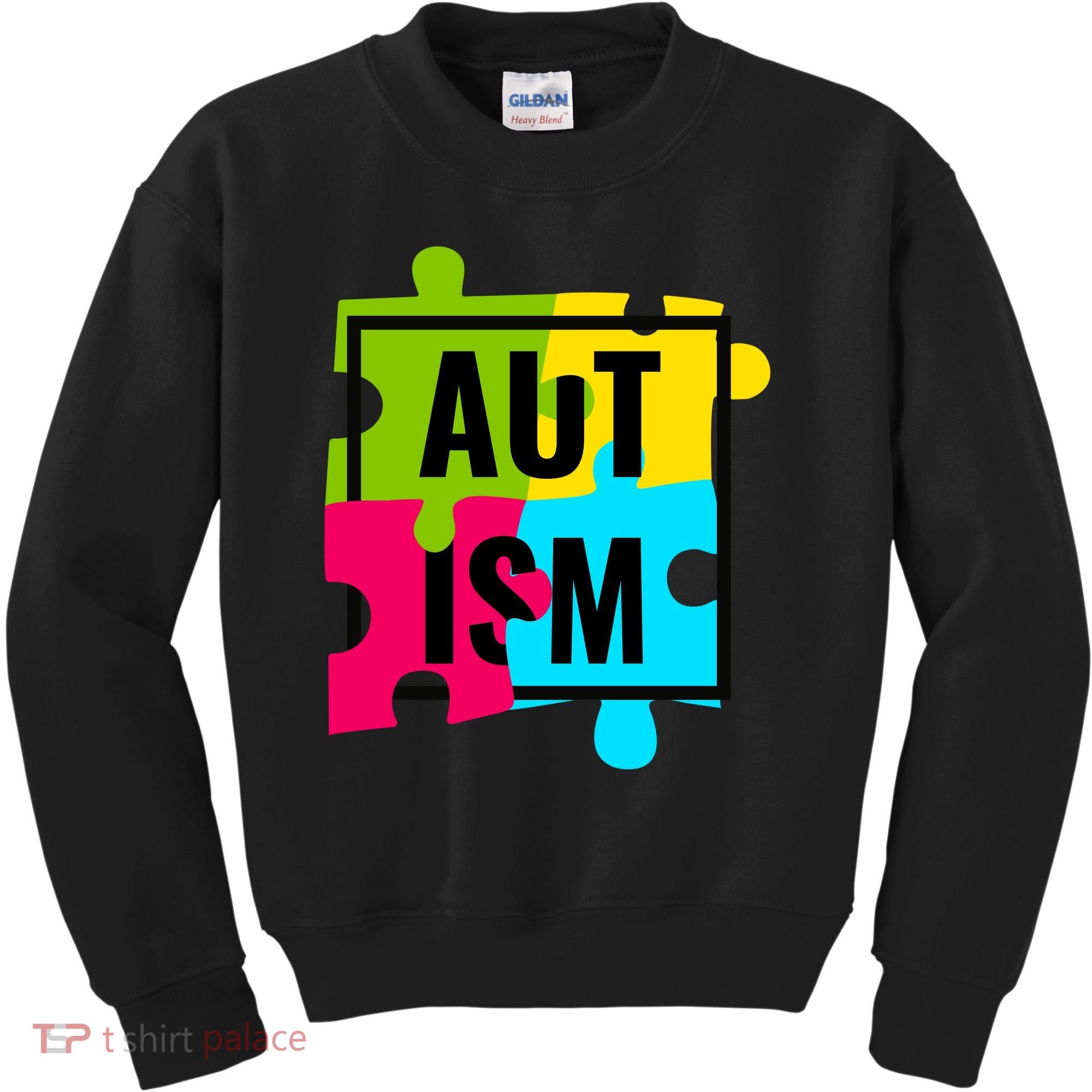 Autism Awareness Puzzle Pieces Kids Sweatshirt