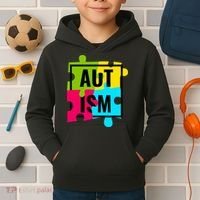 Autism Awareness Puzzle Pieces Kids Hoodie thumb 2