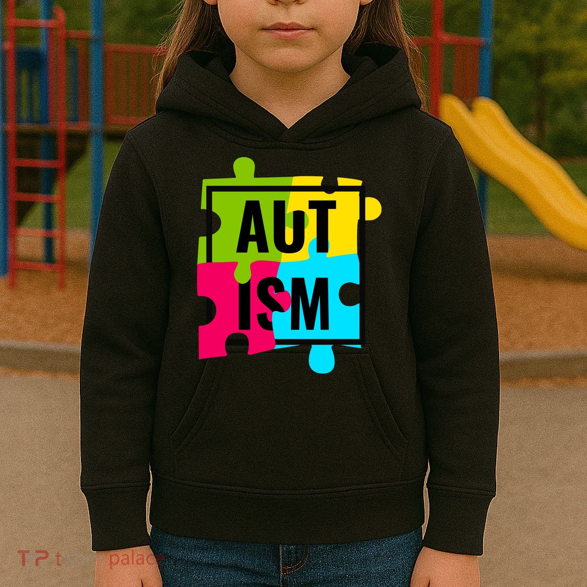 Autism Awareness Puzzle Pieces Kids Hoodie