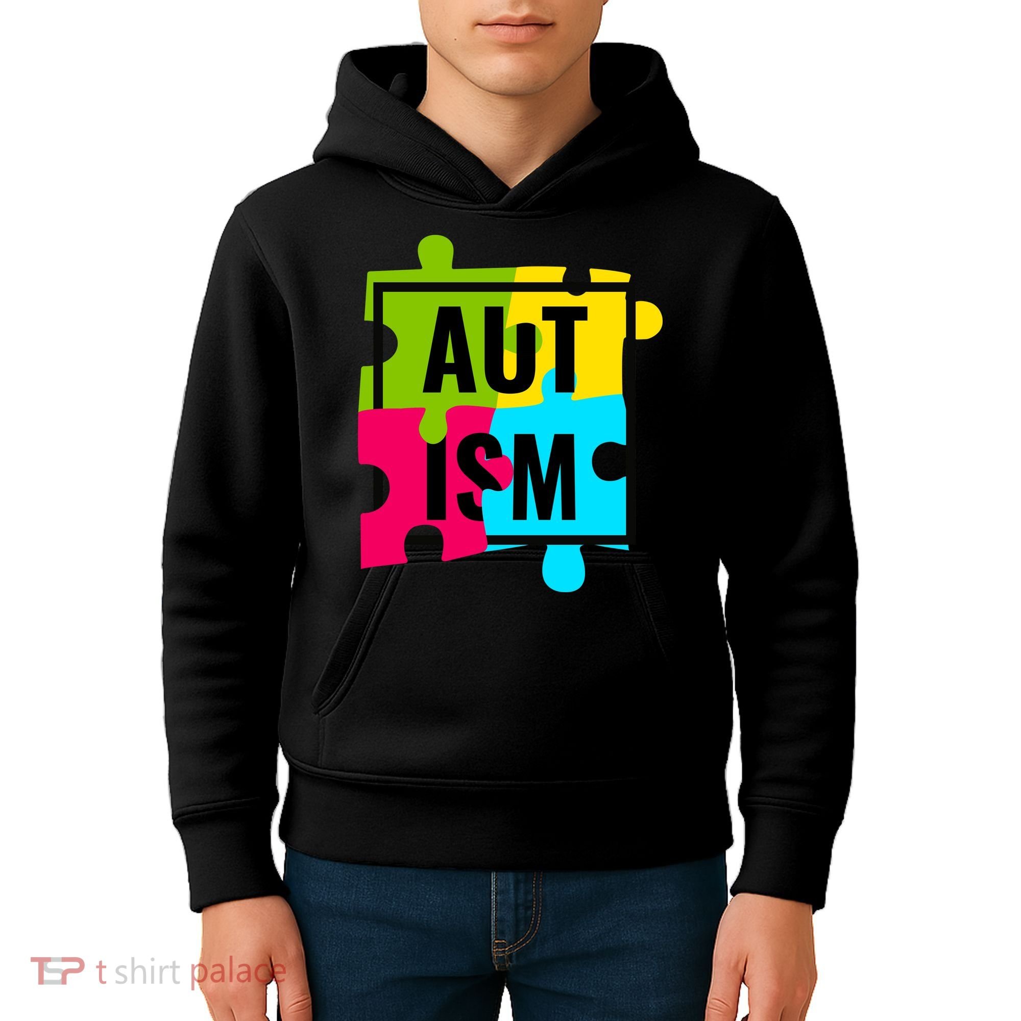 Autism Awareness Puzzle Pieces Kids Hoodie
