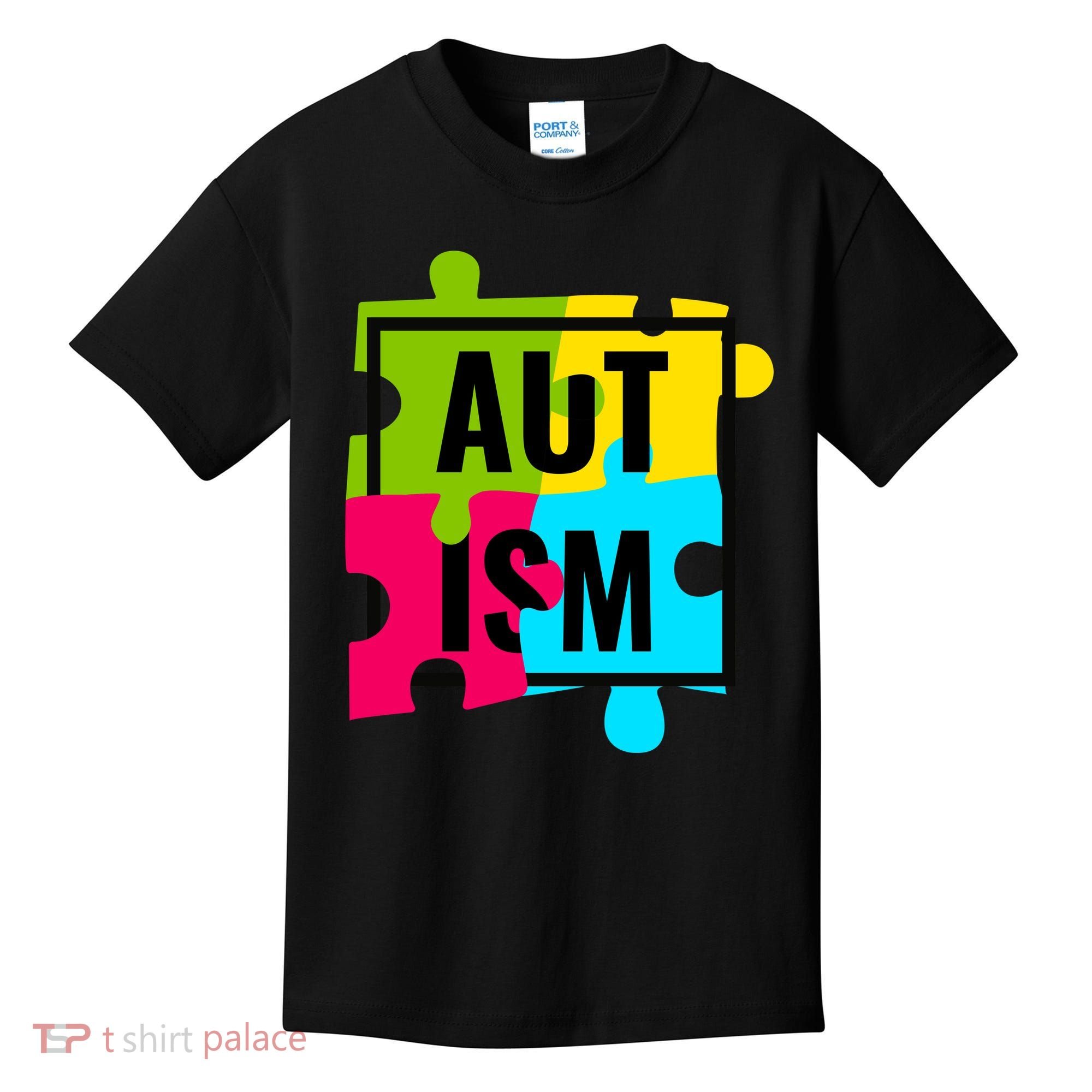 Autism Awareness Puzzle Pieces Kids T-Shirt