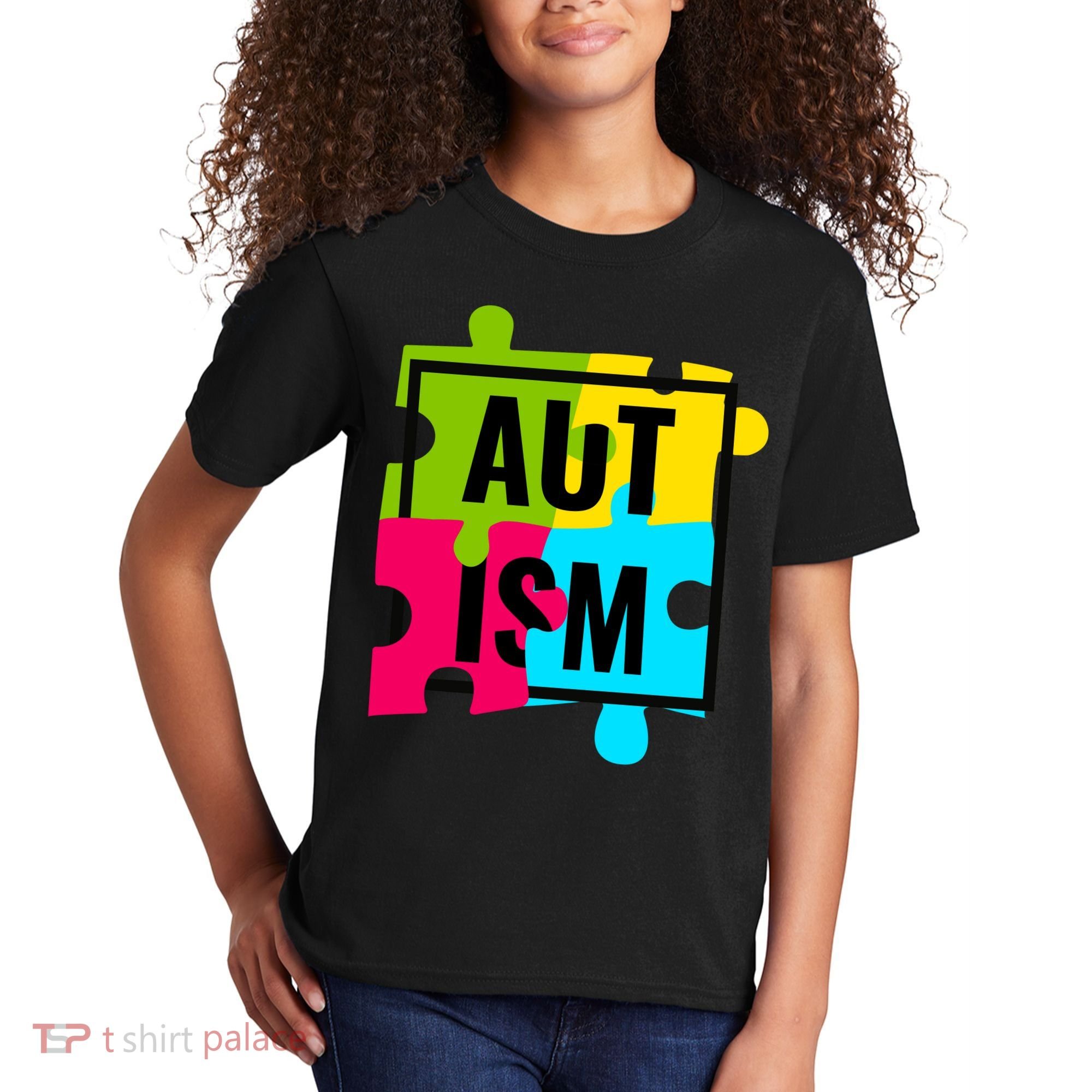 Autism Awareness Puzzle Pieces Kids T-Shirt