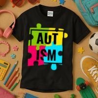 Autism Awareness Puzzle Pieces Kids T-Shirt thumb 3