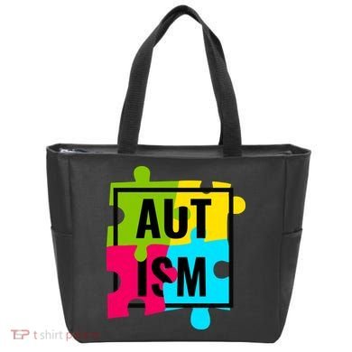 Autism Awareness Puzzle Pieces Tote Bag