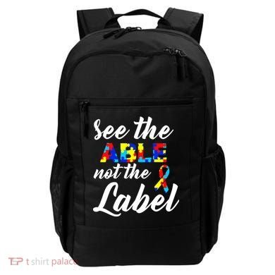 Autism Awareness Puzzle See The Able Not The Label Backpack
