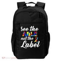 Autism Awareness Puzzle See The Able Not The Label Backpack thumb 0
