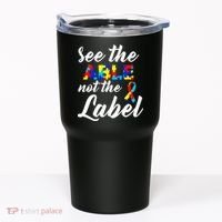 Autism Awareness Puzzle See The Able Not The Label Tumbler thumb 0