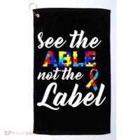 Autism Awareness Puzzle See The Able Not The Label Golf Towel thumb 0