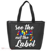 Autism Awareness Puzzle See The Able Not The Label Tote Bag thumb 0