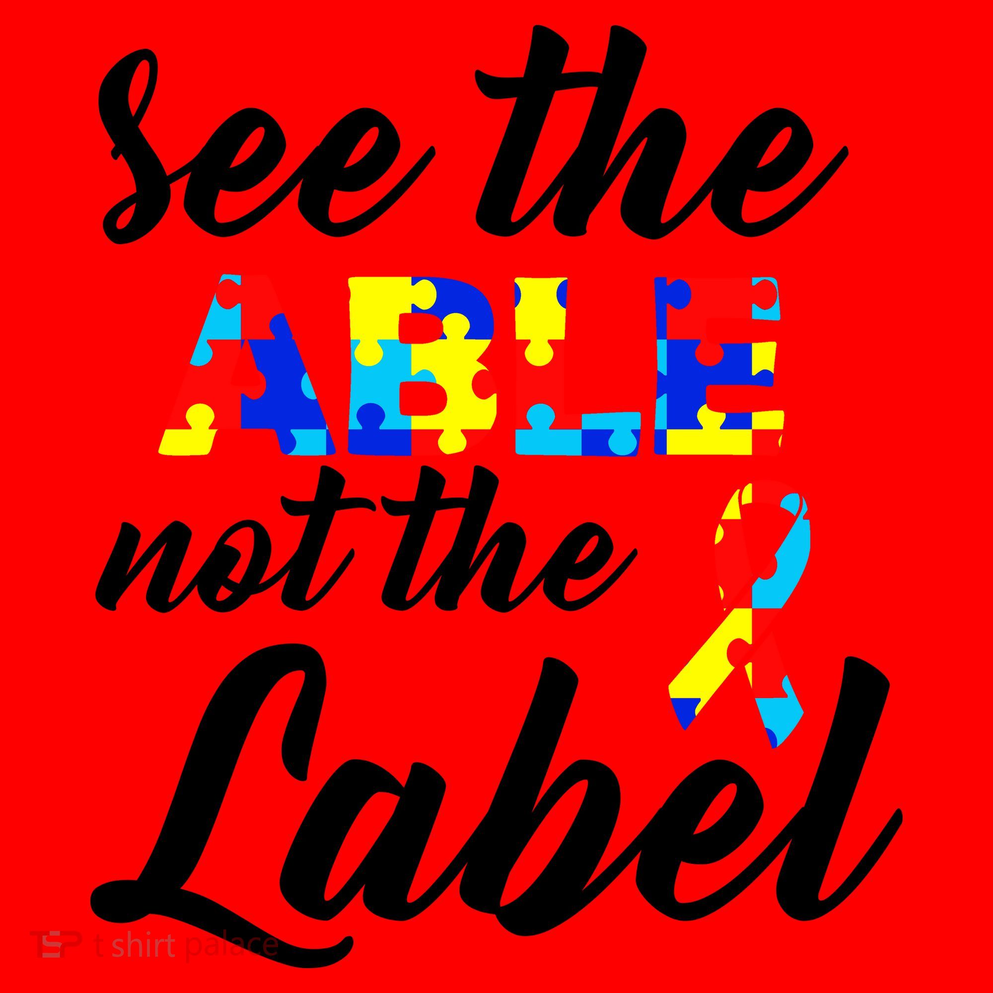 Autism Awareness Puzzle See The Able Not The Label Santa Hat