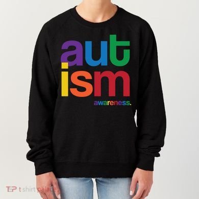 Autism Awareness Rainbow Letters Women's Sweatshirt