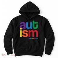 Autism Awareness Rainbow Letters Hoodie thumb 0