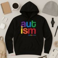 Autism Awareness Rainbow Letters Hoodie thumb 3