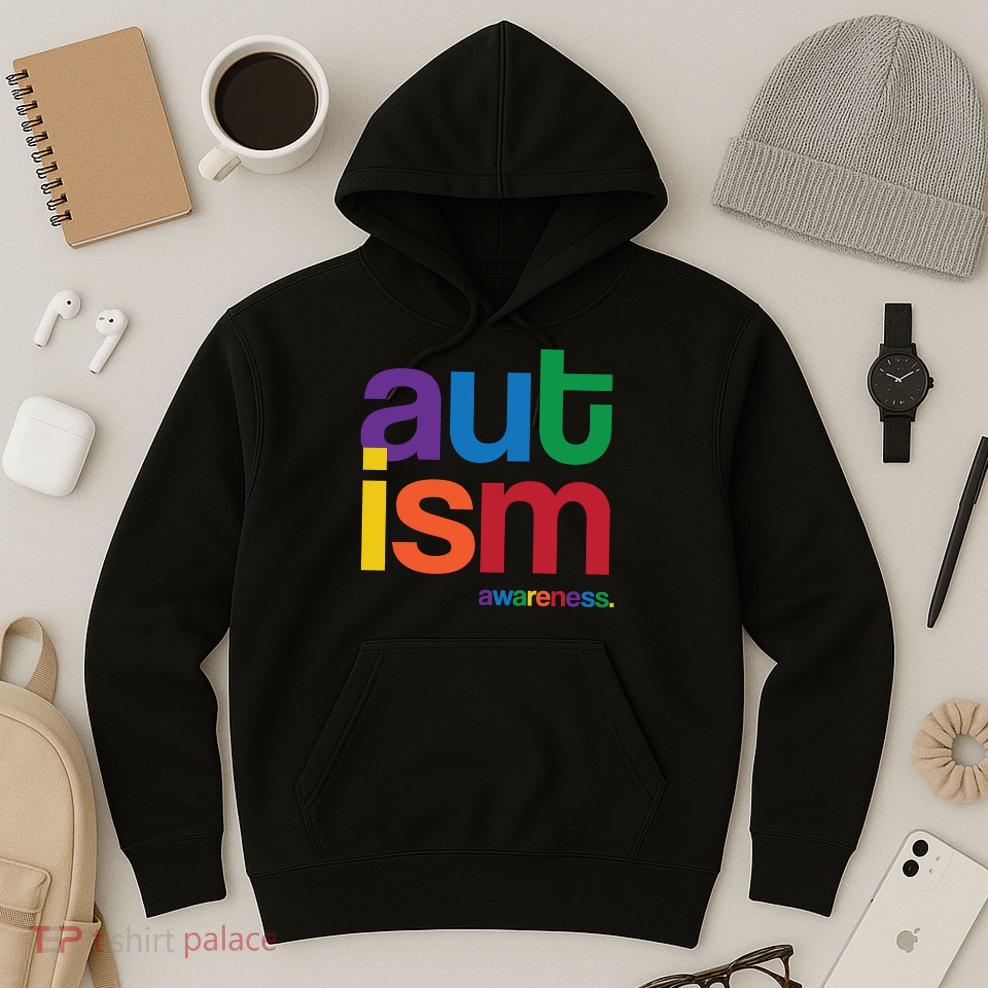 Autism Awareness Rainbow Letters Hoodie