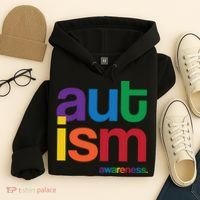 Autism Awareness Rainbow Letters Hoodie thumb 4