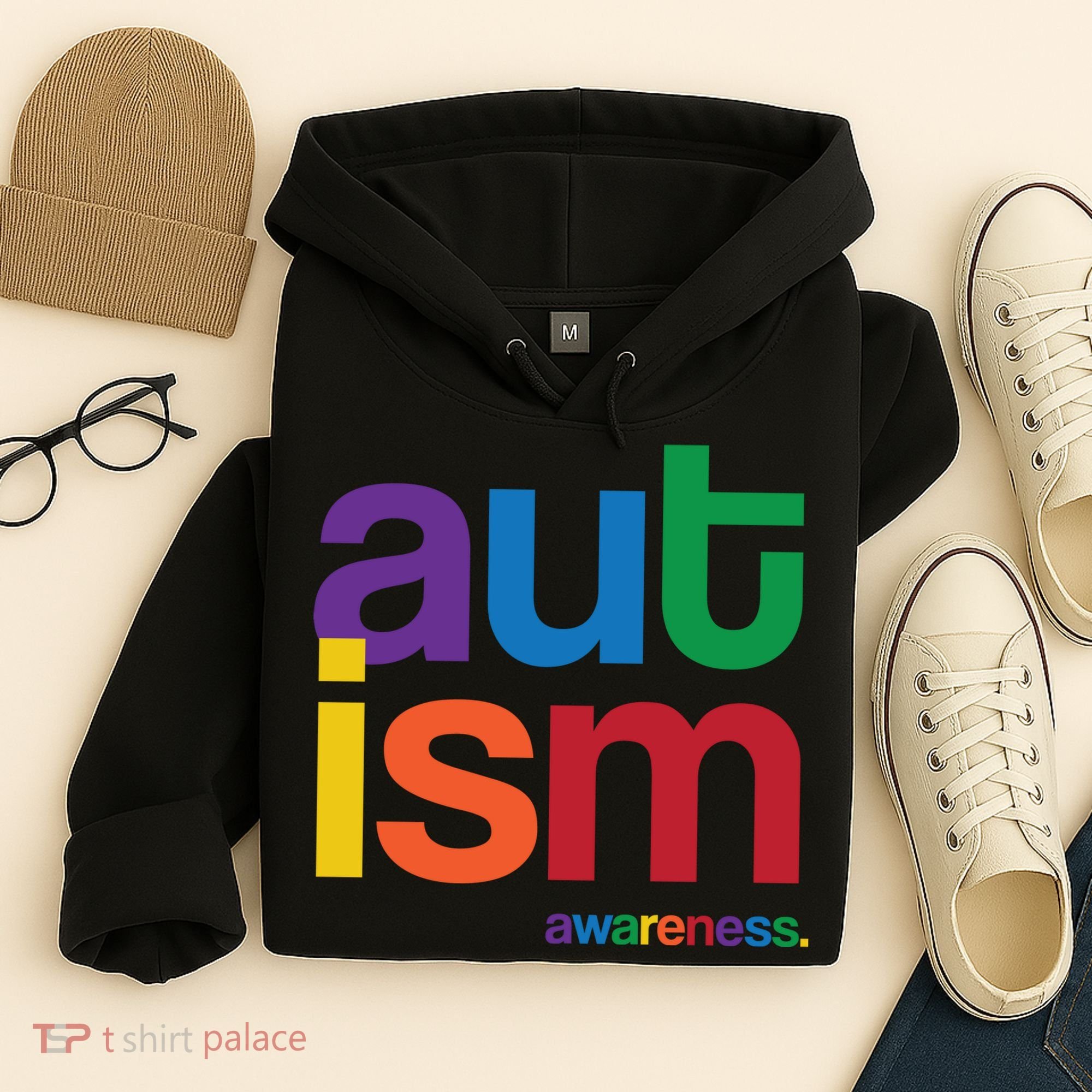 Autism Awareness Rainbow Letters Hoodie