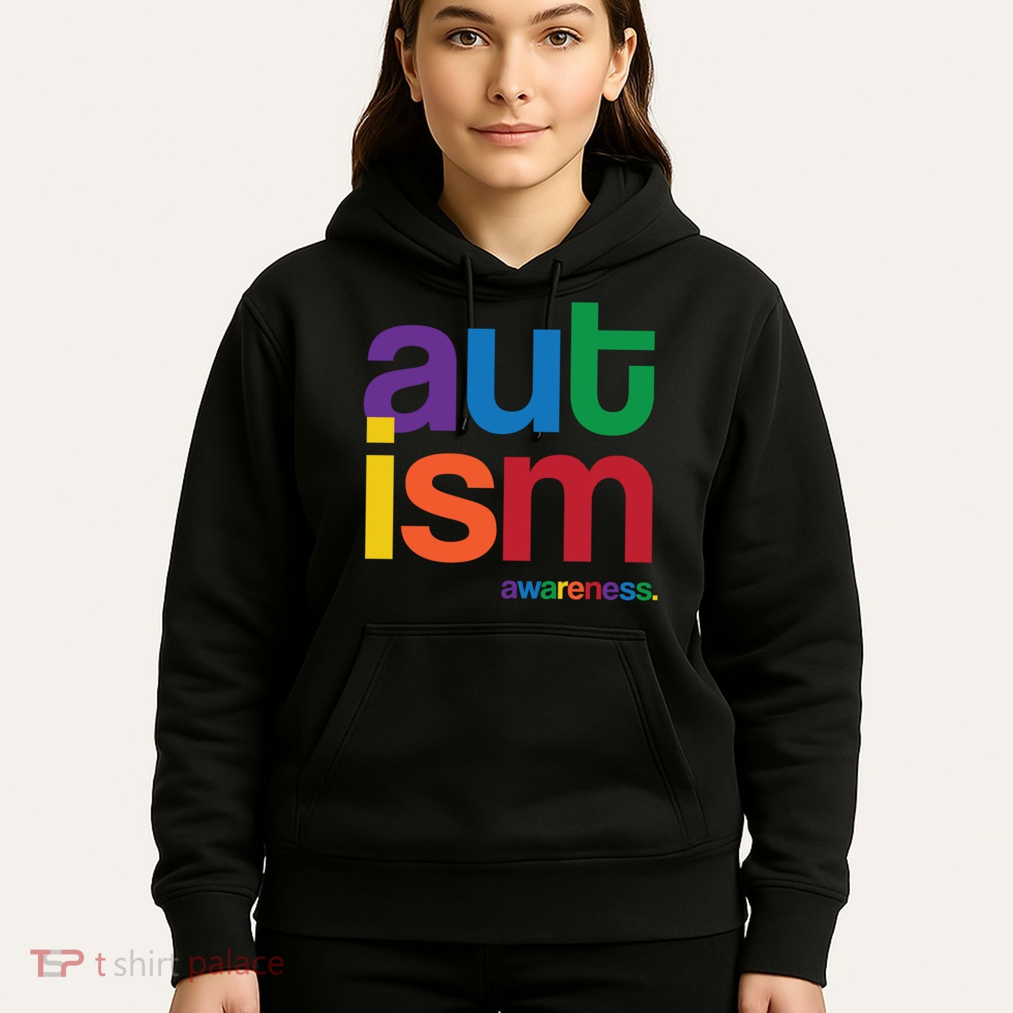 Autism Awareness Rainbow Letters Hoodie