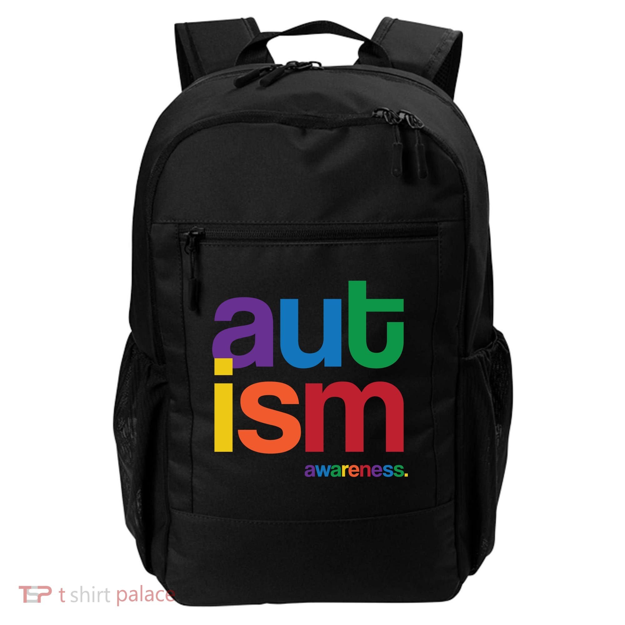 Autism Awareness Rainbow Letters Backpack