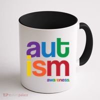 Autism Awareness Rainbow Letters Coffee Mug thumb 1