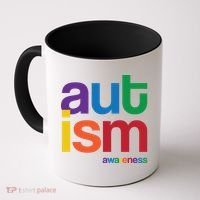Autism Awareness Rainbow Letters Coffee Mug thumb 0