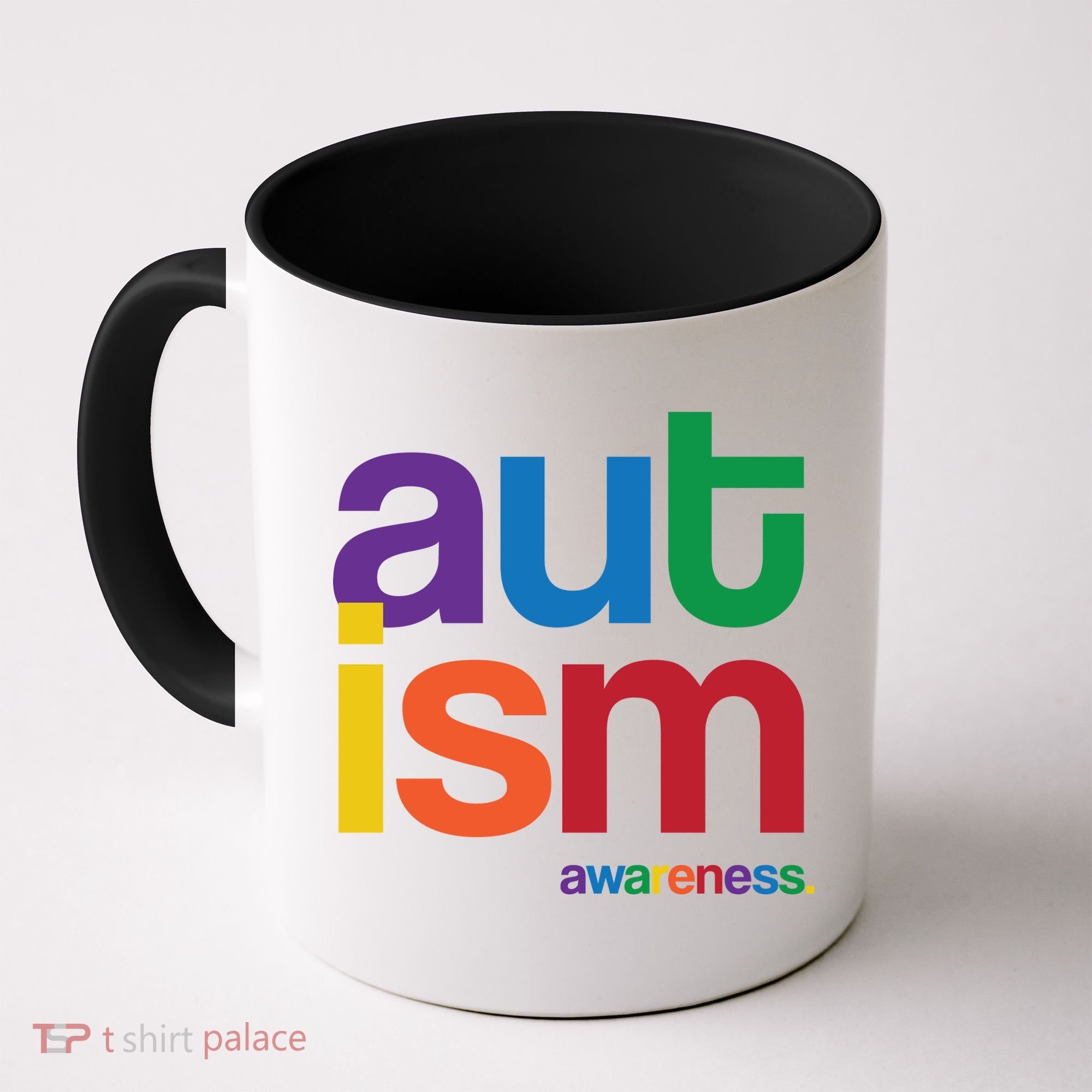 Autism Awareness Rainbow Letters Coffee Mug