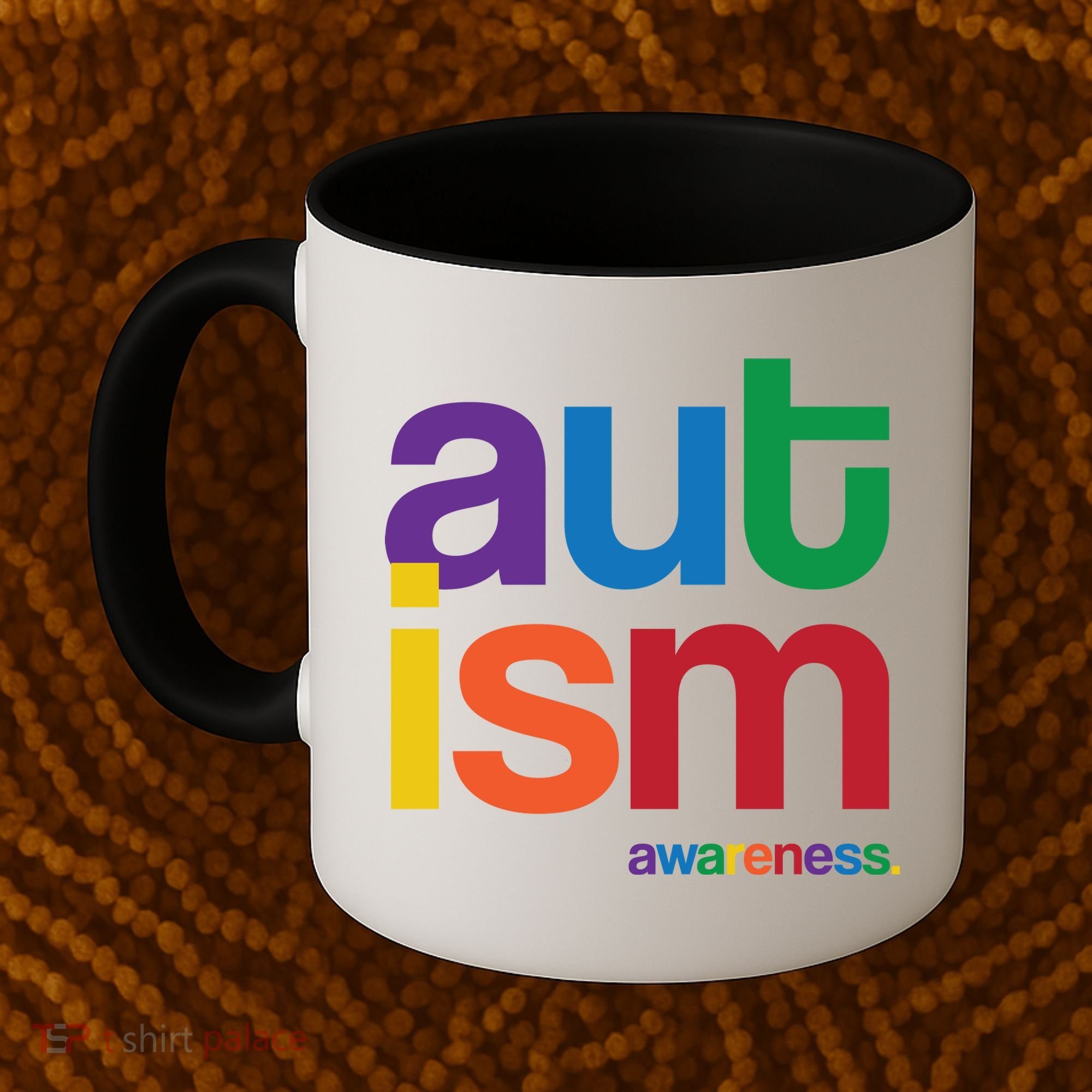 Autism Awareness Rainbow Letters Coffee Mug