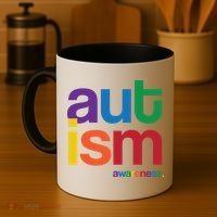 Autism Awareness Rainbow Letters Coffee Mug thumb 4