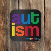 Autism Awareness Rainbow Letters Coaster thumb 0