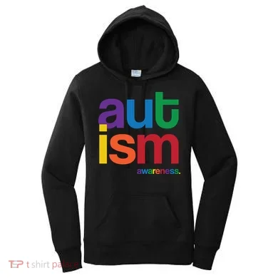 Autism Awareness Rainbow Letters Women's Hoodie
