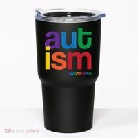 Autism Awareness Rainbow Letters Tumbler thumb 0