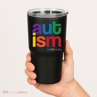 Autism Awareness Rainbow Letters Tumbler thumb 2