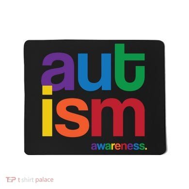 Autism Awareness Rainbow Letters Mousepad