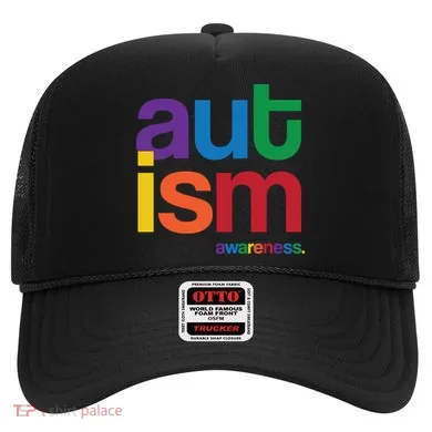 Autism Awareness Rainbow Letters Hat