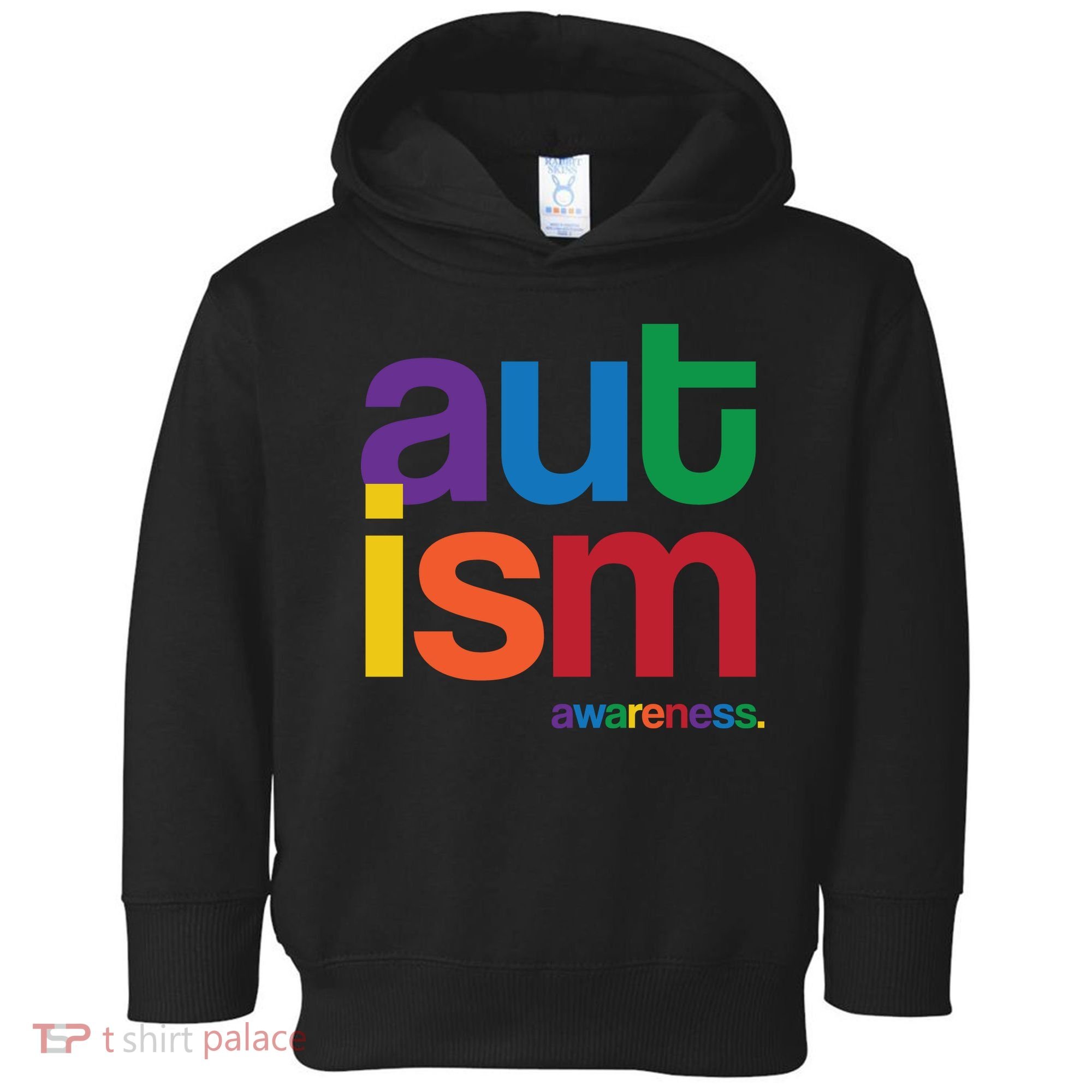 Autism Awareness Rainbow Letters Toddler Hoodie