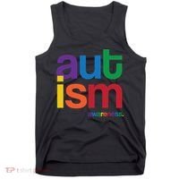 Autism Awareness Rainbow Letters Tank Top thumb 0