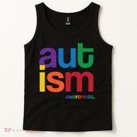 Autism Awareness Rainbow Letters Tank Top thumb 2