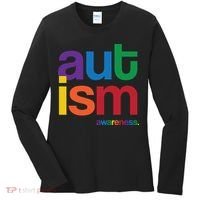Autism Awareness Rainbow Letters Women's Long Sleeve Shirt thumb 0