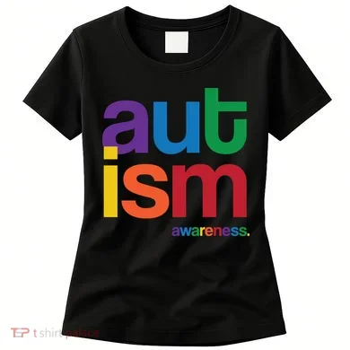 Autism Awareness Rainbow Letters Women's T-Shirt