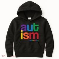 Autism Awareness Rainbow Letters Kids Hoodie thumb 0