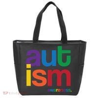 Autism Awareness Rainbow Letters Tote Bag thumb 0
