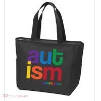 Autism Awareness Rainbow Letters Tote Bag thumb 3