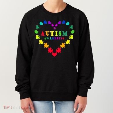 Autism Awareness Rainbow Puzzles Of Love Women's Sweatshirt